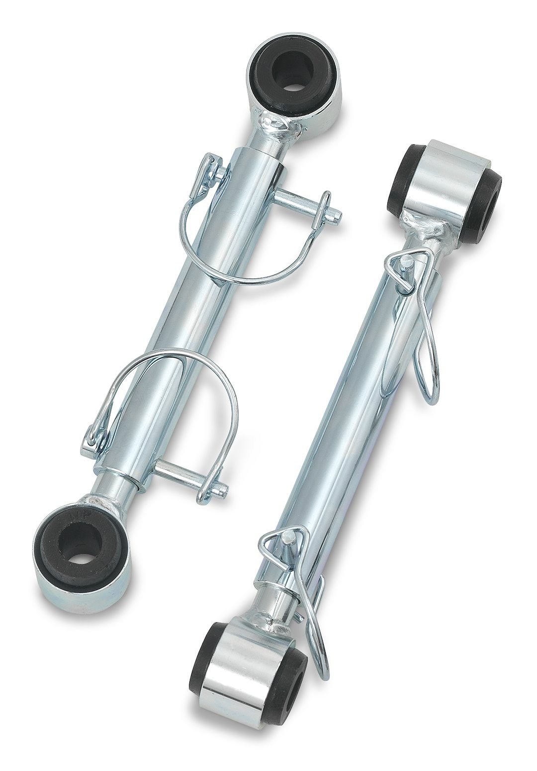 Warrior Prod Stabilizer Bar Quick Disconnect, 4 Inch Lift, 10 Inch Length Eye to Eye, Double Disconnect Style, With Lynch Pins/ Bushings – 83031