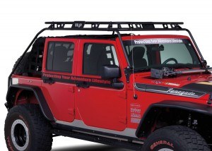 Warrior Prod Roof Basket – Roof Rack Kit, Renegade, Roof Basket Is 2 Piece Design Splitting IN Middle for Soft and Hard Top Removal, Painted – 885