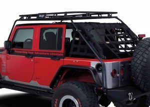 Warrior Prod Roof Basket – Roof Rack Kit, Renegade, Roof Basket Is 2 Piece Design Splitting IN Middle for Soft and Hard Top Removal, Painted – 885