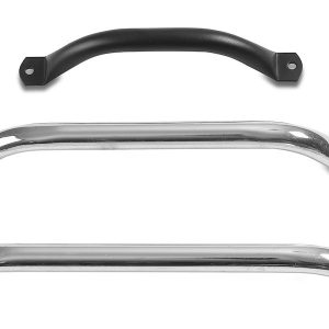 Warrior Prod Interior Grab Bar, Powder Coated, Black, Aluminum, 8 Inch Length, Mount Anywhere, Single – 90428