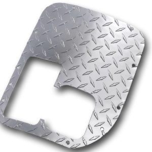 Warrior Prod Manual Trans Shifter Cover Plate, Diamond Plated, With Cutout – 90740
