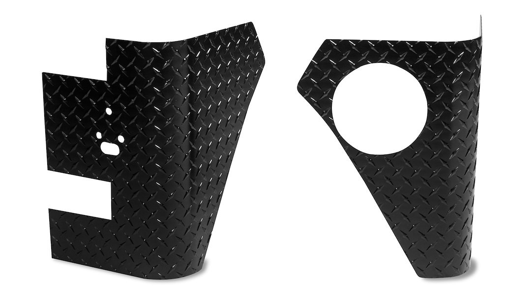 Warrior Prod Body Corner Guard, Diamond Plated, Black, Aluminum, Set of 2, Irreversible Removal of Plastic Corner Pieces to Install – 916APC