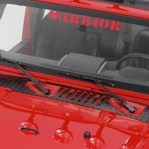 Warrior Prod Cowl Vent Cover, Left Hand Cowl, Diamond Plated, Black, Aluminum – 920EPC
