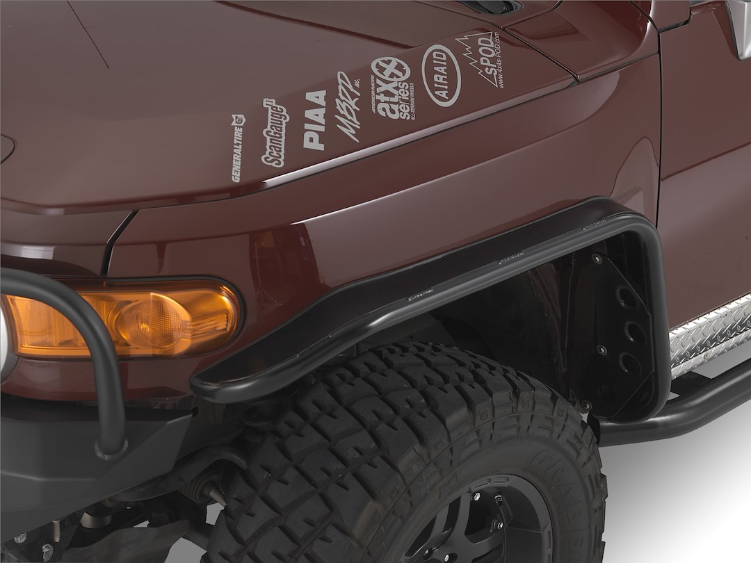Warrior Prod Fender Flare, 2-1/2 Inch Tire Coverage, Black, Steel, Optional Light Kit 2731, 1-1/2 Inch Flare Height, Set of 2 – S3001
