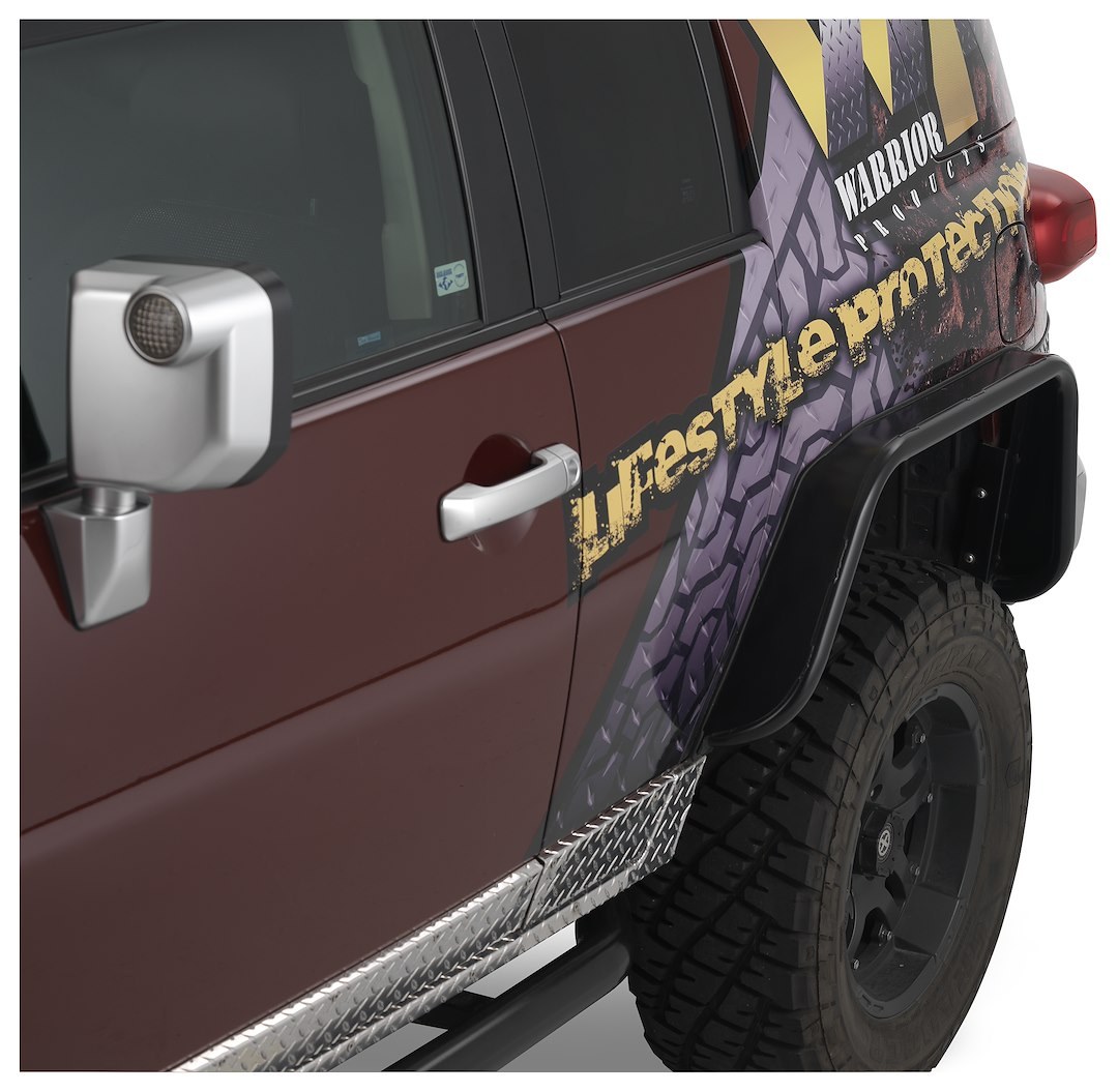 Warrior Prod Fender Flare, 2-1/2 Inch Tire Coverage, Black, Steel, 1-1/2 Inch Flare Height, Set of 2 – S3002