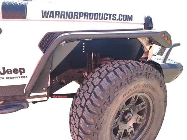 Warrior Prod Fender Well Liner, Black, Powder Coated, Steel, With Hardware, Set of 2 – S6315