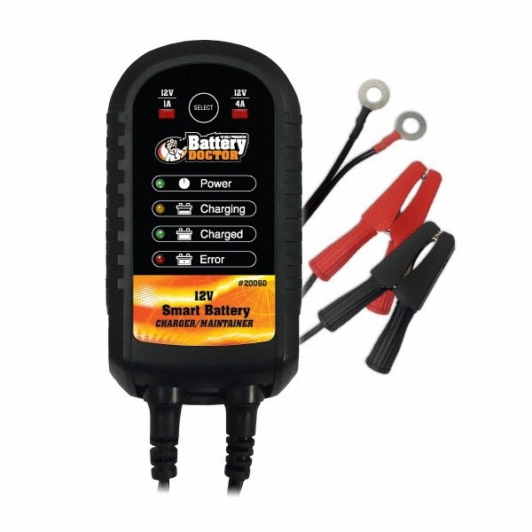 WirthCo Battery Charger, Battery Doc ®, For 12 Volt Lead-Acid Battery, 3 Step Fully Automatic, 750 Milliampere, With Power Level Indicator – 20060