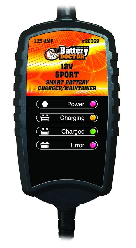WirthCo Battery Charger, Battery Doc ® Sport ®, For 12 Volt Batteries, Automatic Charger and Maintainer, 1.5 Amp Charging Current – 20069