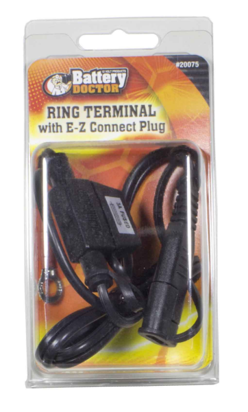 WirthCo Battery Charging Cable, Battery Doctor ®, Use with Wirthco Battery Charger, 16 Awg Cable, 19-1/2 Inch Length, Black – 20075