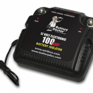 WirthCo Battery Isolator, Battery Doc ®, For Use with 12 Volt Battery for Charging and Isolating Functions, 100 Amps, With Mounting Bracket – 20090