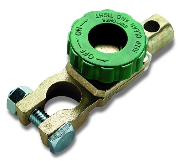 WirthCo Battery Disconnect Switch, Top Mount Without Fused Bypass, 12 Volt, Knob Operated, 125 Ampere – 20308