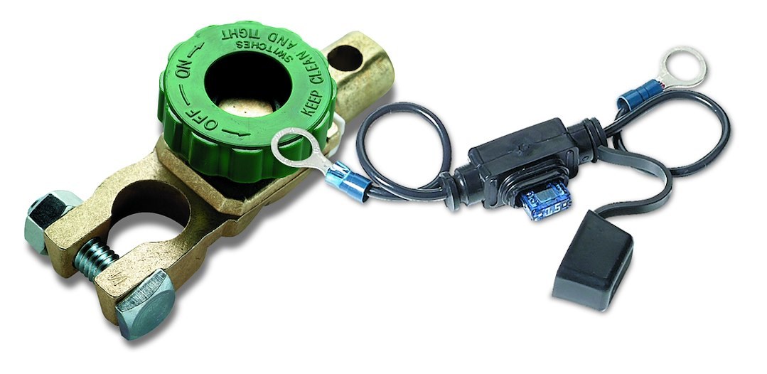 WirthCo Battery Disconnect Switch, Top Mount with Fused Bypass, 12 Volt, Knob Operated, 125 Ampere – 20309