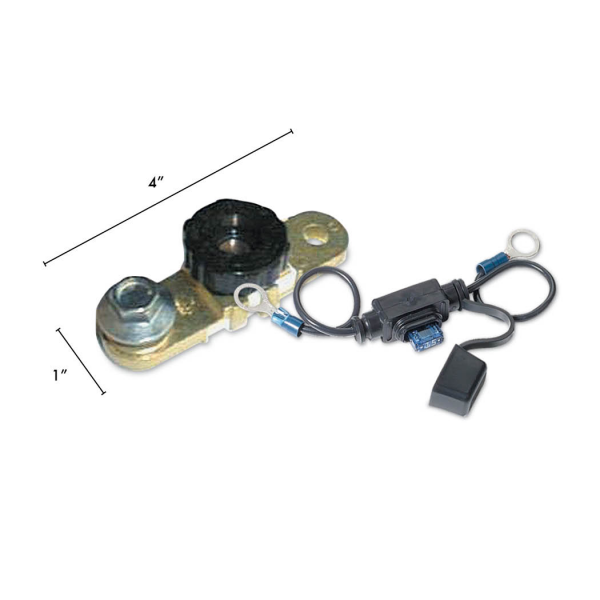 WirthCo Battery Disconnect Switch, Side Mount with Fused Bypass, 12 Volt, Knob Operated, 125 Ampere – 20310