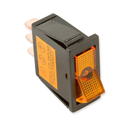 WirthCo Multi Purpose Switch, 12 Volt, 20 Ampere, Rocker, Illuminated, Yellow – 20531