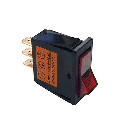 WirthCo Multi Purpose Switch, 20 Ampere, Rocker, Illuminated, Red – 20532