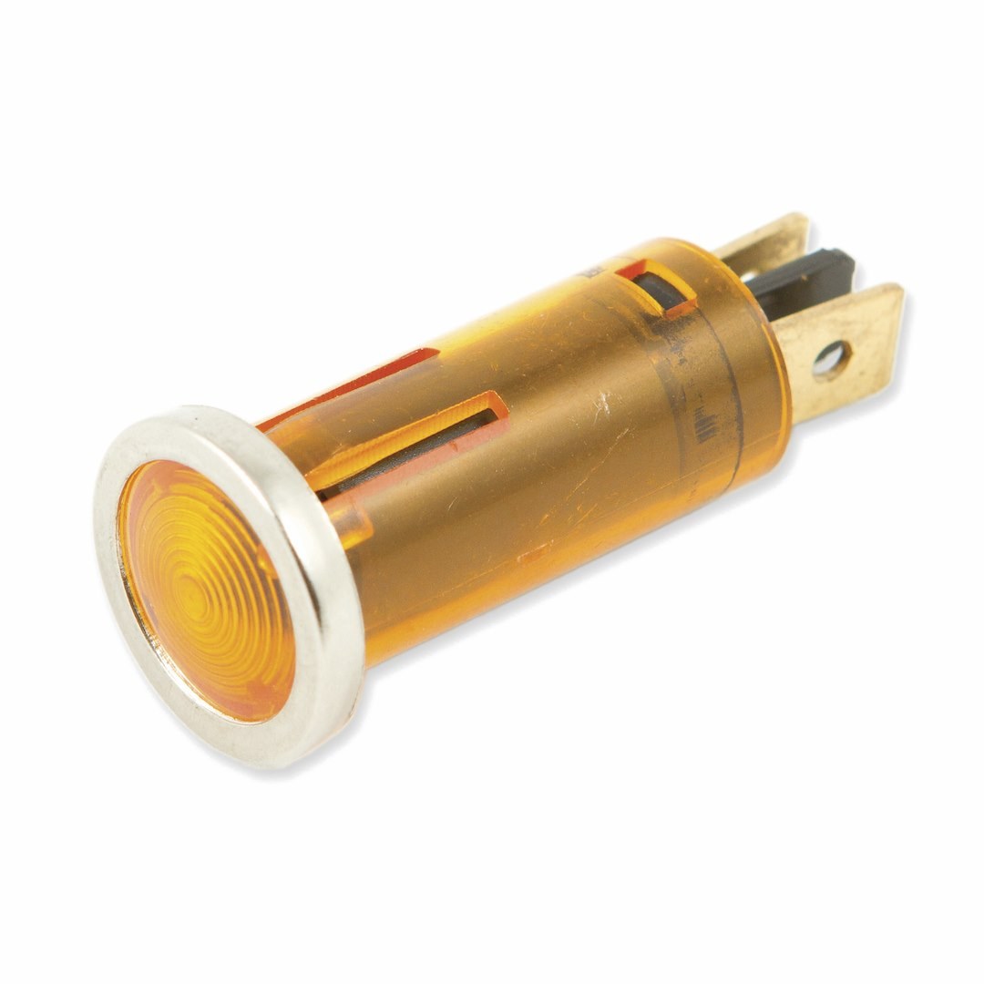 WirthCo Multi Purpose Light, 12 Volt, 1/2 Inch Round, Blue, Chrome Plated Bezel, With Lucar Terminals – 20541