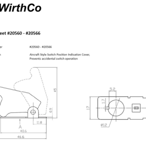 WirthCo Toggle Switch Cover, Fits Aircraft Style Toggle Switch, Red – 20565