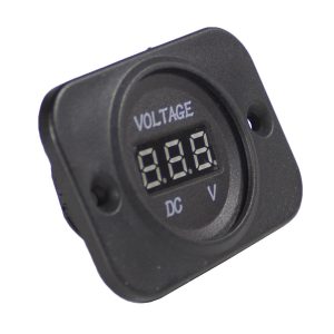 WirthCo Gauge Voltmeter, Digital Display, 6-30 DC Volts, Illuminated Red Read-Out, With Panel and Hardware – 20600