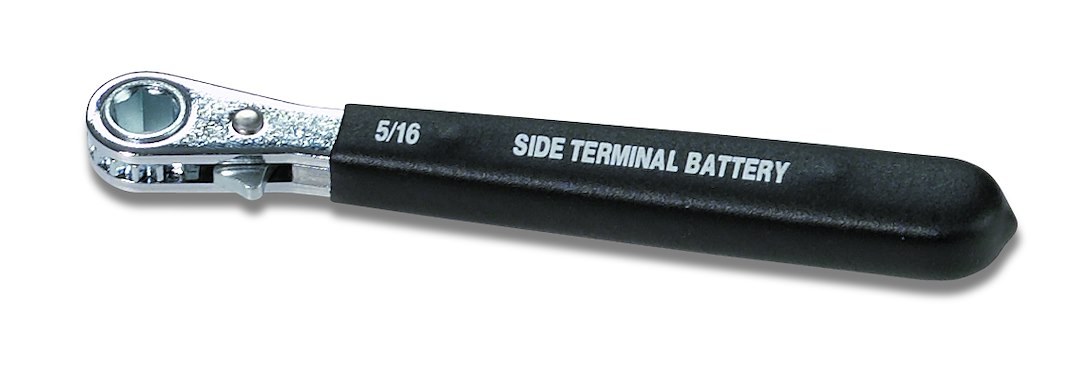 WirthCo Battery Terminal Wrench, Use to Installing and Removing OEM 5/16 Inch Side Terminal Bolts, 5-1/4 Inch Length, With Handle – 21020