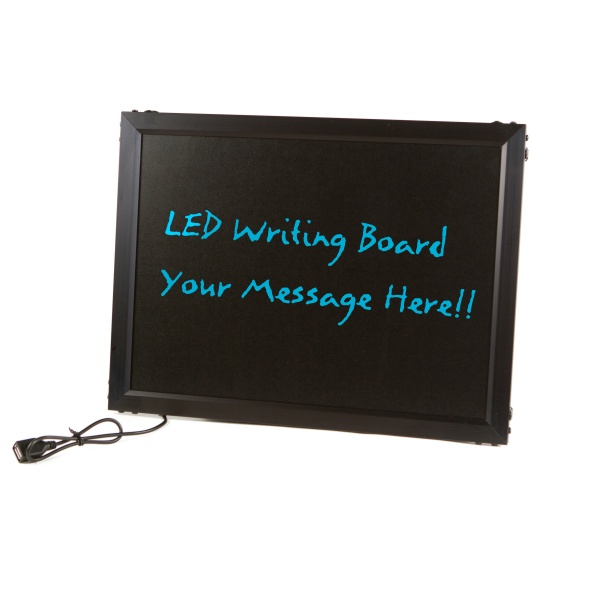 WirthCo Notepad, White Fluorescent Marker Pen, Illuminated, 15-3/4 X 11-3/4 Inch, 110 Volt Power, With Erase Cloth – 23060