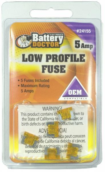 WirthCo Fuse, Battery Doctor ®, Low Profile Atm Mini Fuse, 5 Amp, Tan, Pack of 5 – 24155