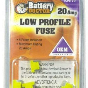 WirthCo Fuse, Battery Doctor ®, Yellow Blade, Atm Mini, 20 Amp, Pack of 5 – 24170