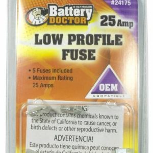 WirthCo Fuse, Battery Doctor ®, Low Profile Atm Mini Fuse, 25 Amp, Clear, Pack of 5 – 24175