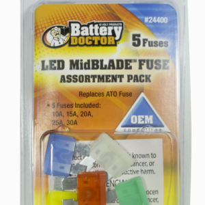 WirthCo Fuse Assortment, Ato/Atc Fuse, With One Each of 10 Amp/ 15 Amp/ 20 Amp/ 25 Amp/ 30 Amp, Total of 5 Pieces – 24400