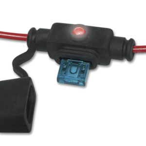 WirthCo Fuse Holder, Atm/ Mini Blade Fuses, Two 6 Inch 12 Gauge Wire, 30 Amperage Max Rating, With Fuse, Single – 24410