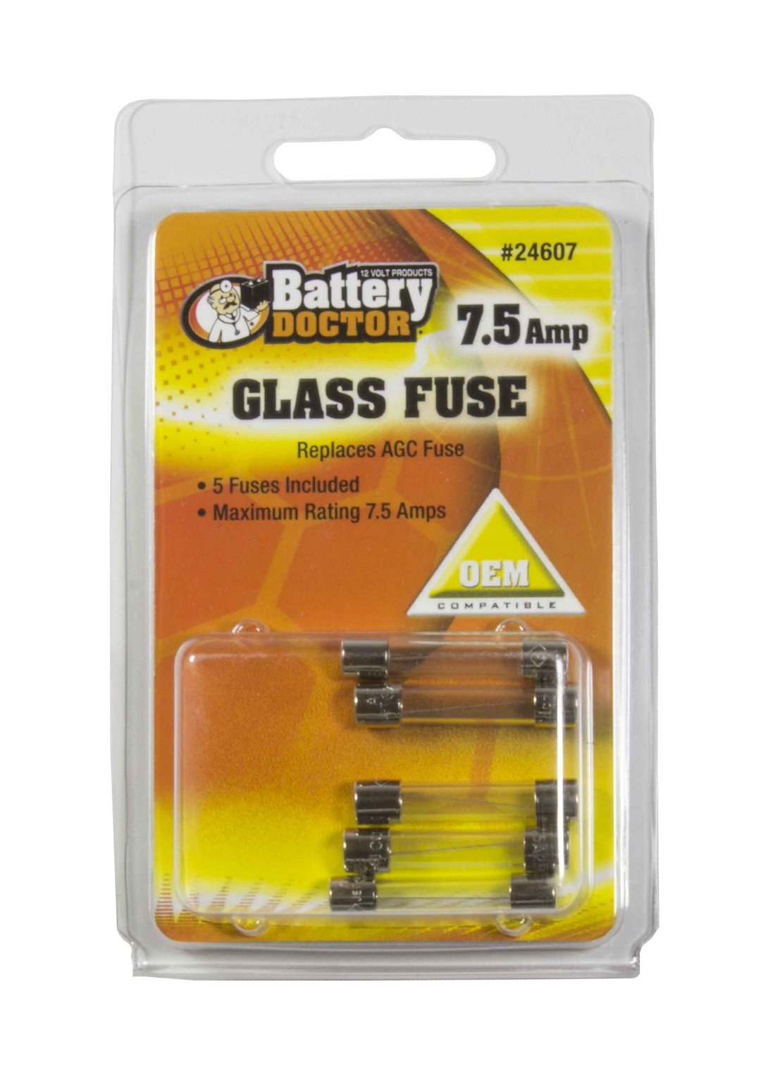 WirthCo Fuse, Glass Tube, Agc, 7.5 Ampere – 24607