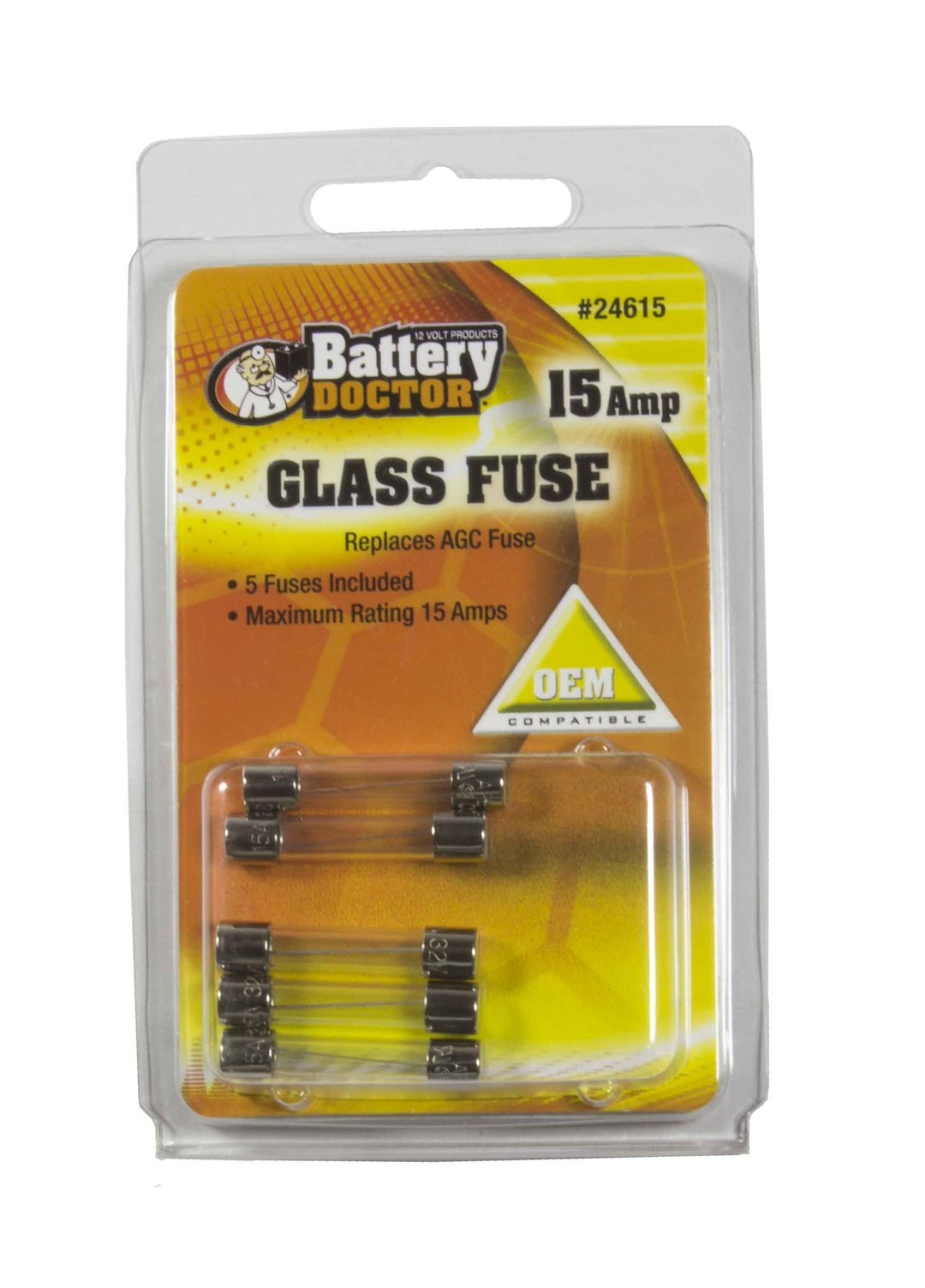 WirthCo Fuse, Glass Tube, Agc, 15 Ampere – 24615
