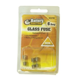 WirthCo Fuse, Battery Doctor ®, Sfe Glass Fuse, 6 Amp, Pack of 3 – 24706