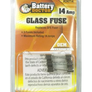 WirthCo Fuse, Battery Doctor ®, Sfe Glass Fuse, 14 Amp, Pack of 3 – 24714