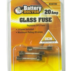 WirthCo Fuse, Battery Doctor ®, Sfe Glass Fuse, 20 Amp, Pack of 3 – 24720