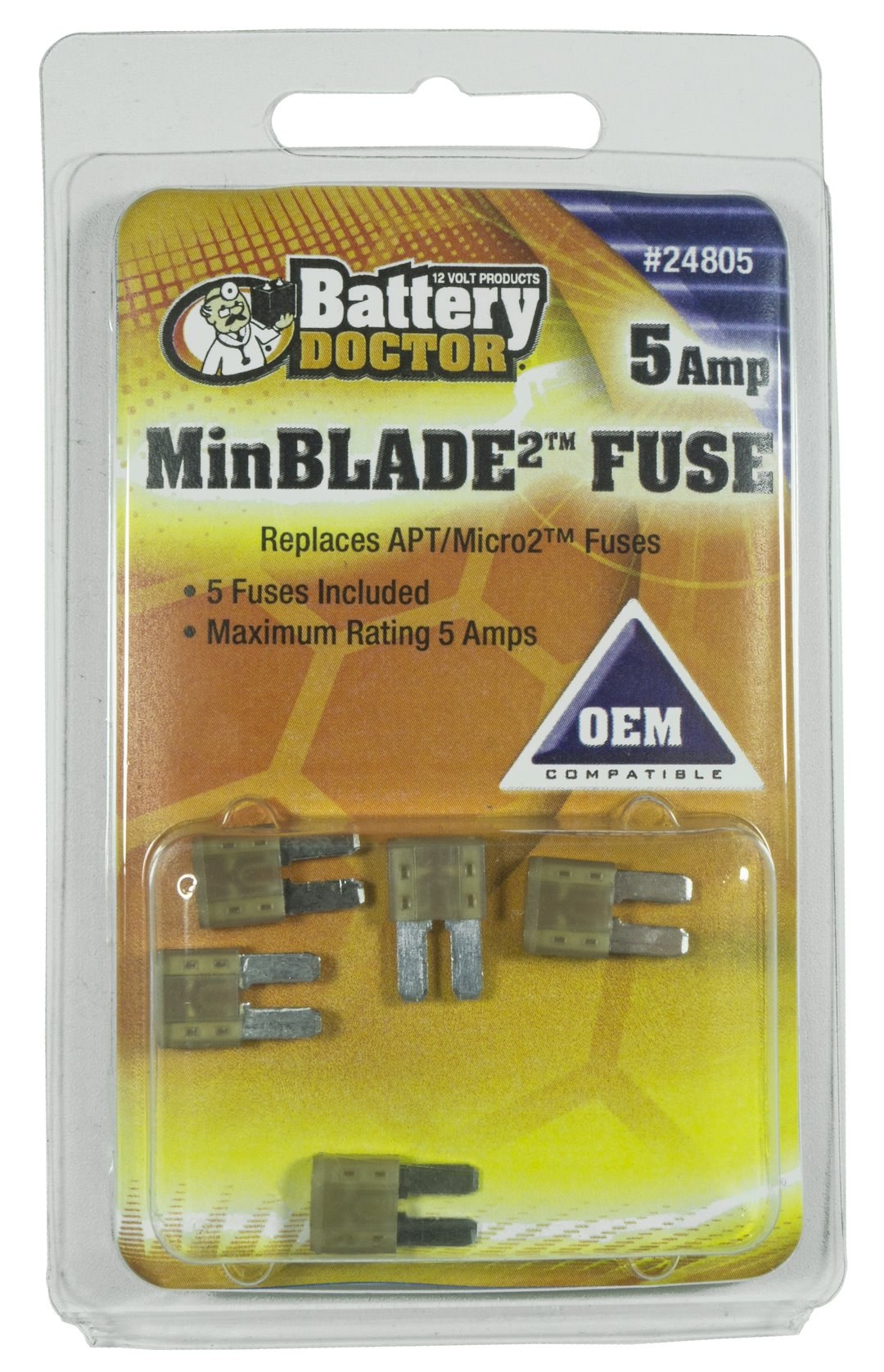 WirthCo Fuse, MinBlade2 ™, 5 Amp, Tan, 5 Per Pack – 24805