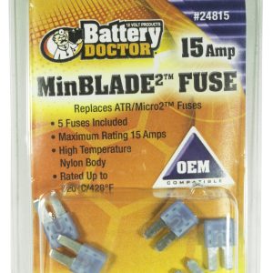 WirthCo Fuse, MinBlade2 ™, 15 Amp, Blue, 5 Per Pack – 24815