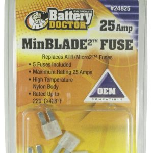 WirthCo Fuse, MinBlade2 ™, 25 Amp, Clear, 5 Per Pack – 24825