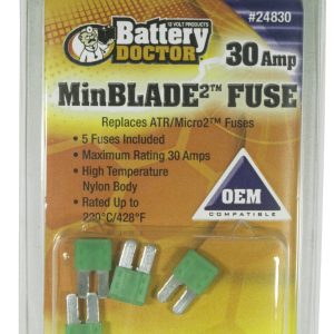 WirthCo Fuse, MinBlade2 ™, 30 Amp, Green, 5 Per Pack – 24830