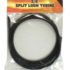 WirthCo Wire Loom, Polyethylene, Black, With 6 Foot Length 3/8 Inch Diameter Tubing – 27030
