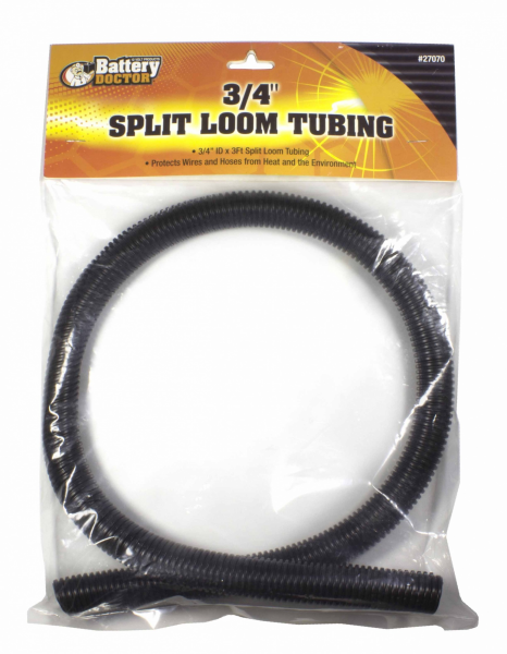 WirthCo Wire Loom, Polyethylene, Black, With 3 Foot Length 3/4 Inch Diameter Tubing – 27070