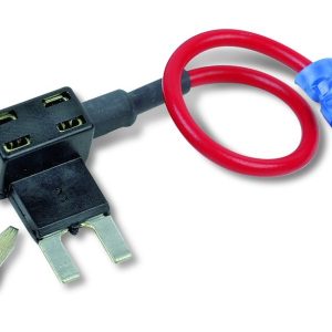 WirthCo Fuse Holder, Tapa Circuit ™, Atm/ Mini Dual Blade Fuses, 5 Inch 16 Gauge Wire, 10 Amp Rating at 12 Volt, Without Fuse, Single – 30103