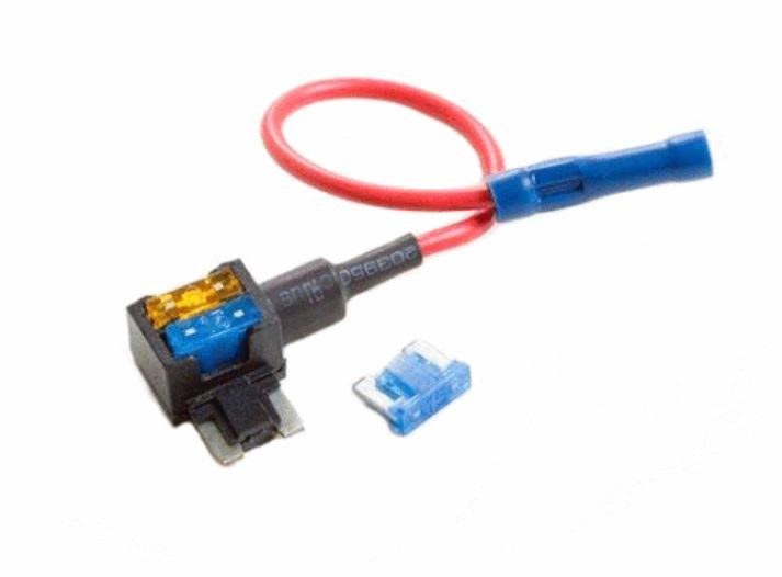 WirthCo Fuse Holder, Tapa Circuit ™, Atm/ Mini Dual Blade Fuses, 5 Inch 16 Gauge Red Wire, 25 Amperage Max Rating, Without Fuse, Single – 30105