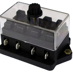 WirthCo Fuse Block, 12 Volt DC/ 30 Ampere Per Circuit, 4 Way Case, Uses Ato/ Atc Blade, With Protective Cover – 30110
