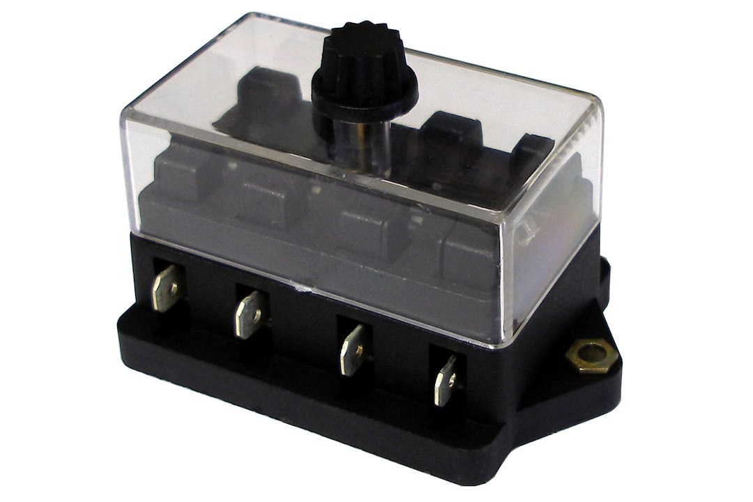 WirthCo Fuse Block, 12 Volt DC/ 30 Ampere Per Circuit, 4 Way Case, Uses Ato/ Atc Blade, With Protective Cover – 30110