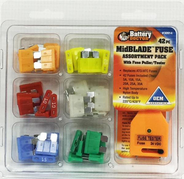 WirthCo Fuse Assortment, Midblade ™, Blade Fuse – 30914