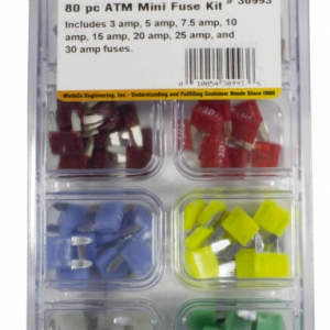 WirthCo Fuse Assortment, Atm Mini Fuse, With Ten Each of 3 Amp/ 5 Amp/ 7.5 Amp/ 10 Amp/ 15 Amp/ 20 Amp/ 25 Amp/ 30 Amp, Total of 80 Pieces – 30993