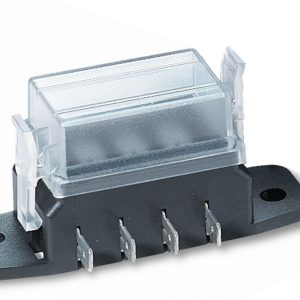 WirthCo Fuse Block, 15 Amps Per Circuit at 12 Volts DC, 4 Way Case, Uses Ato/Atc Blade Style Fuses – 31000-7