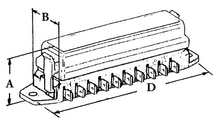 WirthCo Fuse Block, 12 Volt DC/ 15 Ampere Per Circuit, 10 Way Case, Uses Atm/ Mini Blade – 31017-7