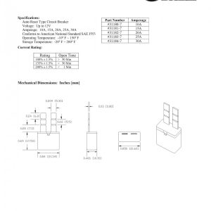 WirthCo Circuit Breaker, 10 Amp, Replacement for Ato/Atc Fuses, Automatic Reset, Single, Blade Style – 31180