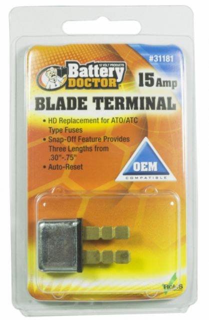 WirthCo Circuit Breaker, 15 Amp, Replacement for Ato/Atc Fuses, Automatic Reset, Single, Blade Style – 31181